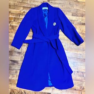 Vintage Christian Dior Wool coat, royal purple in Mint EUC